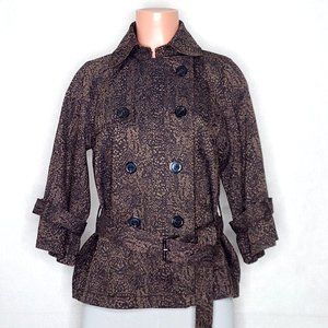 Michael Michael Kors Snakeskin Print Jacket Small or Medium* Belted 3/4 Slv